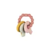 LITTLE DUTCH. Silicone Teething Toy Keychain Pink