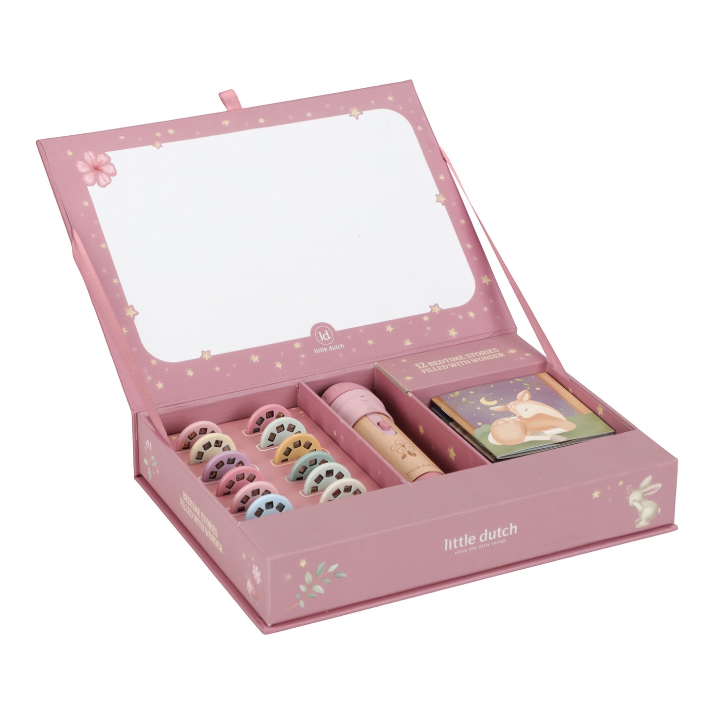 LITTLE DUTCH. Stories projector torch – Pink – The Fluffy Panda