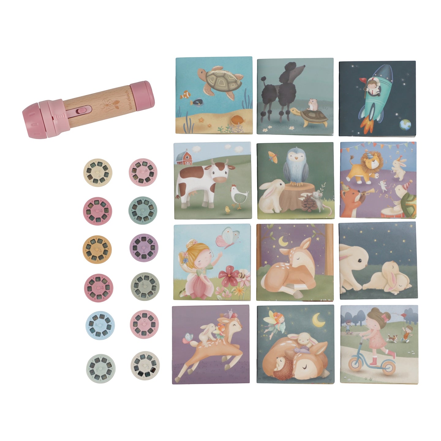 LITTLE DUTCH. Stories projector torch - Pink - Image 9