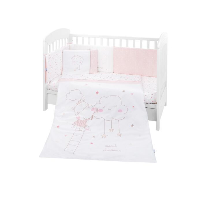 KIKKABOO BEDDING SET 6PCS 70*140cm HIPPO DREAMS