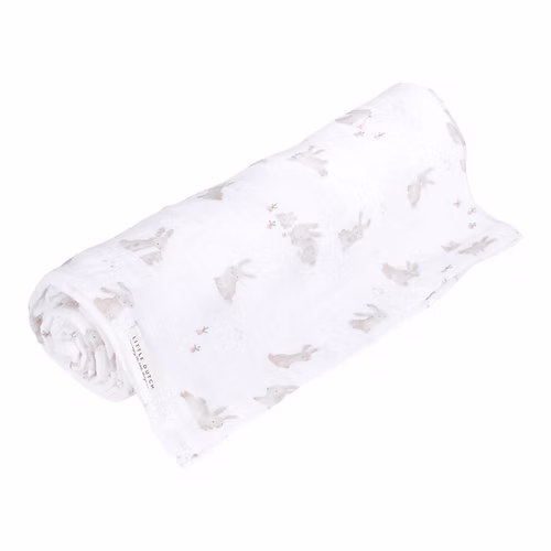 LITTLE DUTCH. Swaddle - Muslin Baby Bunny 120x120
