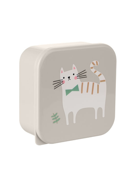 KIKKABOO LUNCH BOXES 4PCS SET KITTY CAT GREY - Image 2