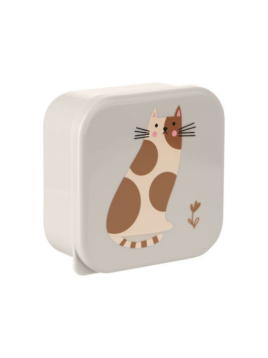 KIKKABOO LUNCH BOXES 4PCS SET KITTY CAT GREY - Image 3