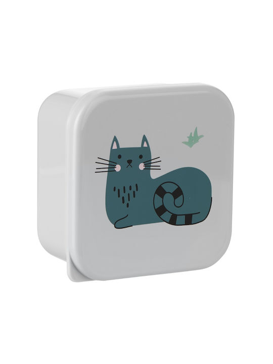 KIKKABOO LUNCH BOXES 4PCS SET KITTY CAT GREY - Image 5