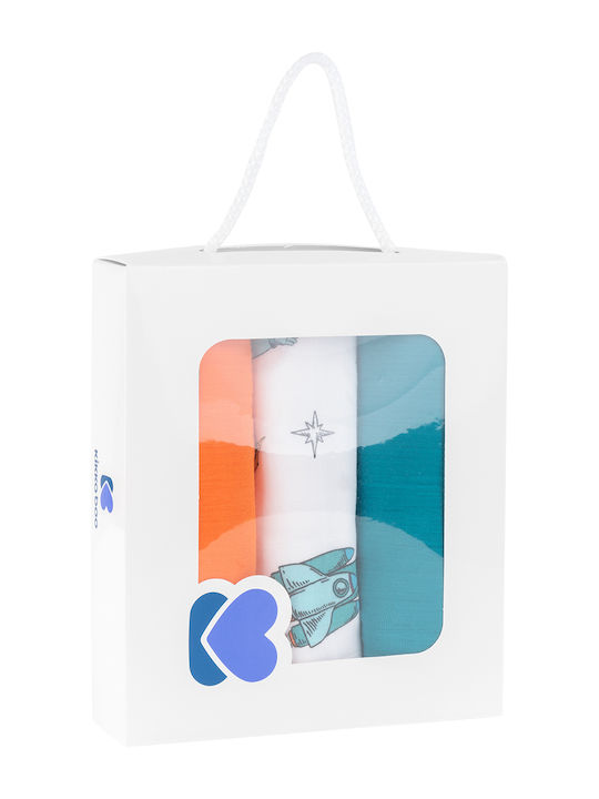 KIKKABOO SWADDLES SET 3PCS 75*80cm PLANETS