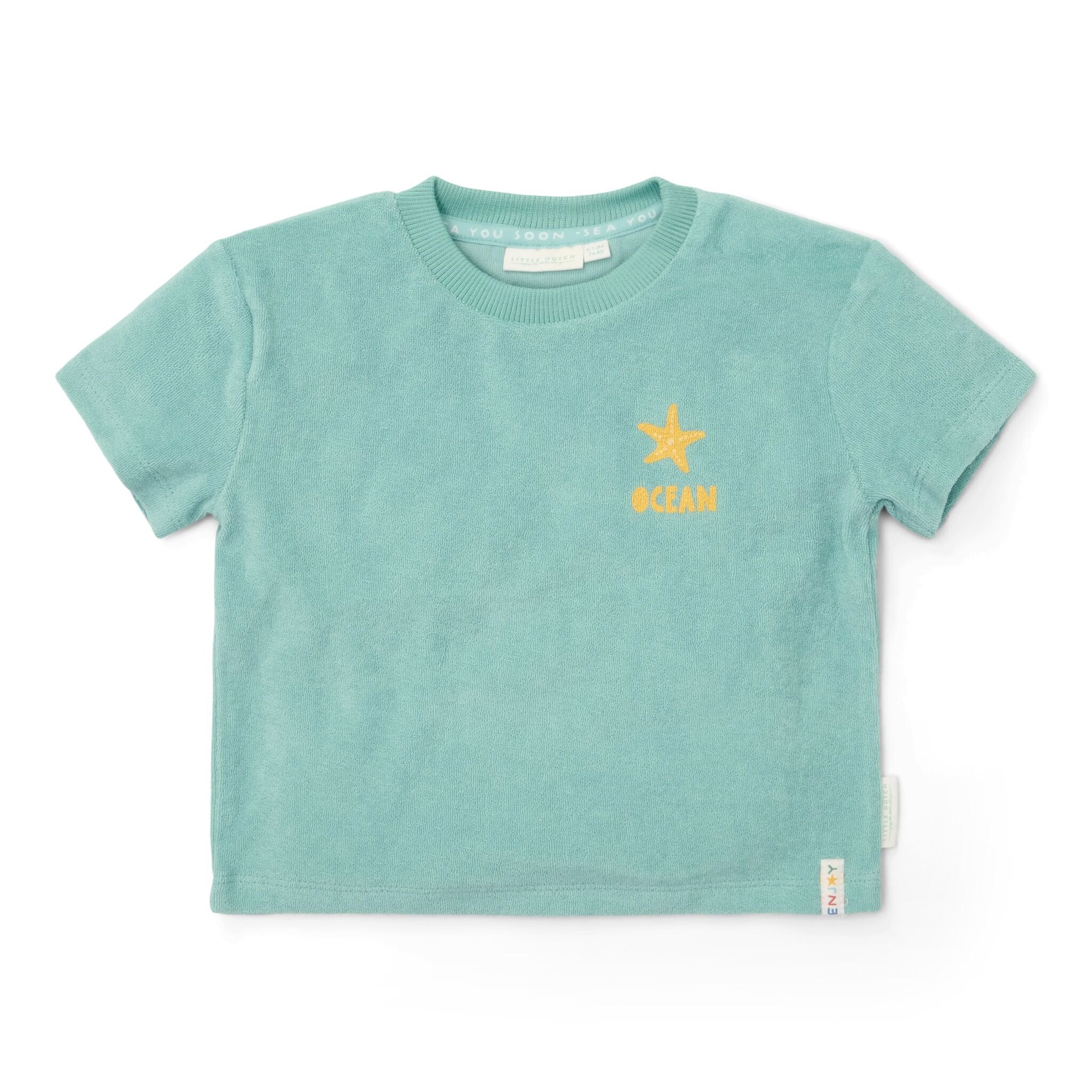 LITTLE DUTCH T -shirt and Short Set - Green - Seasashells and Stripes Νο 98/104cm - Image 7