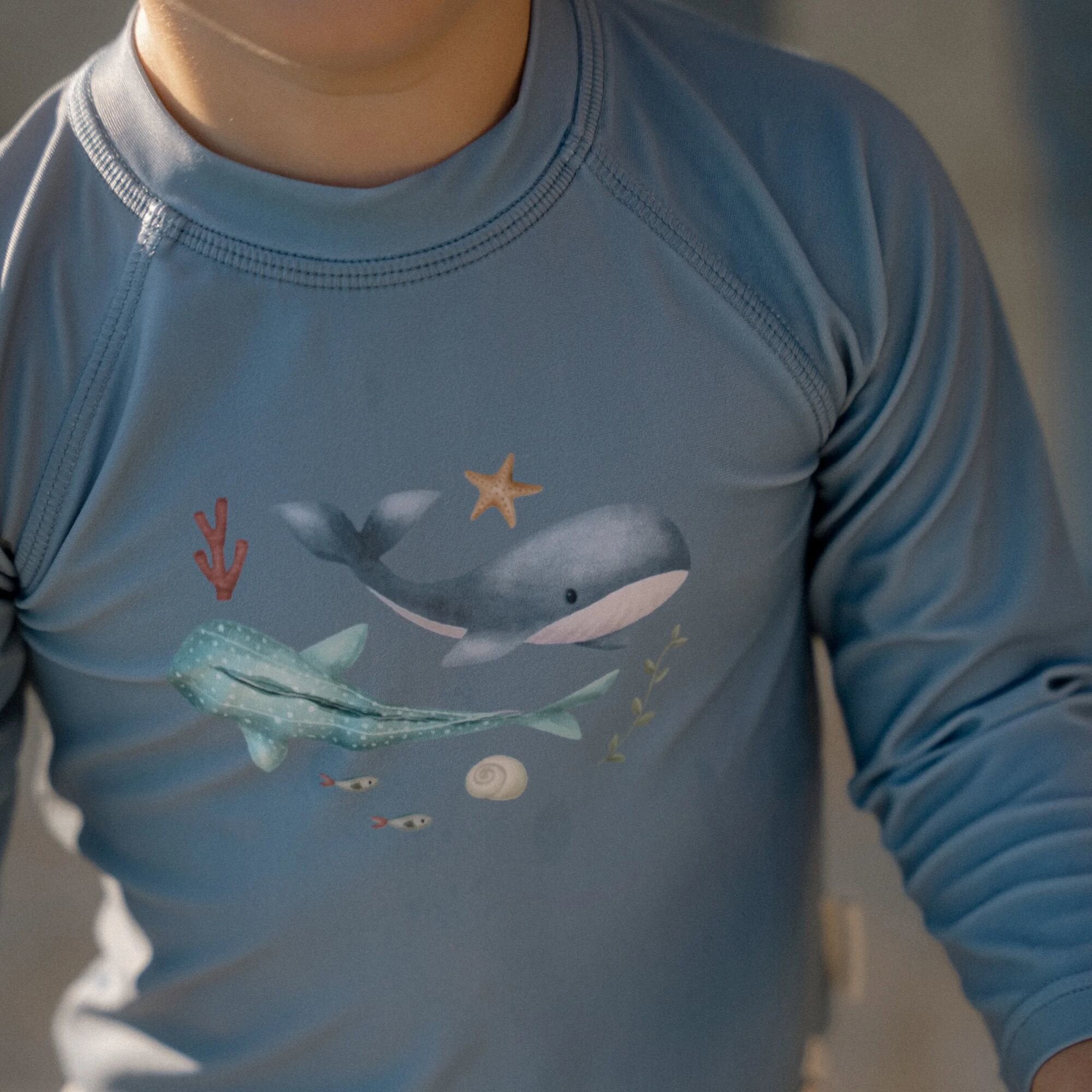 LITTLE DUTCH Swim shirt Long sleeve - Blue - Sea Life Νο 98/104cm - Image 5