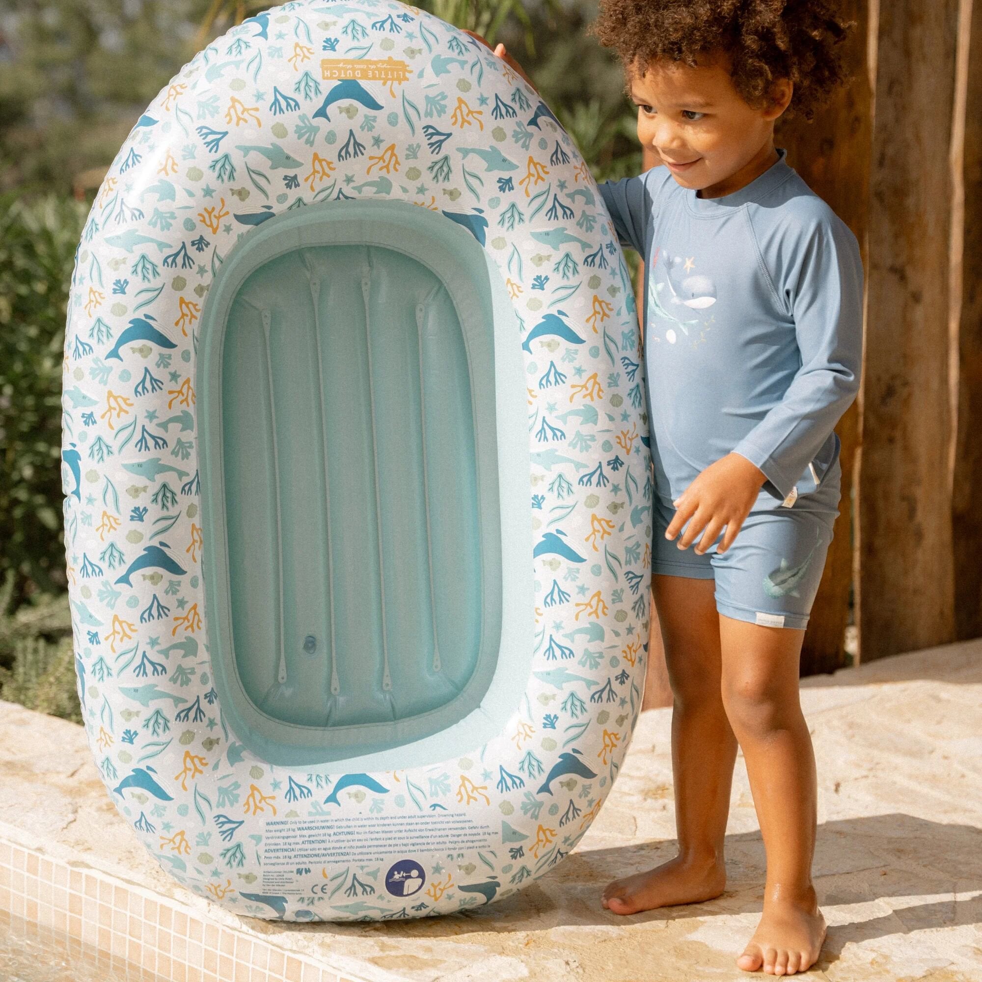 LITTLE DUTCH Swim shirt Long sleeve - Blue - Sea Life Νο 98/104cm - Image 8