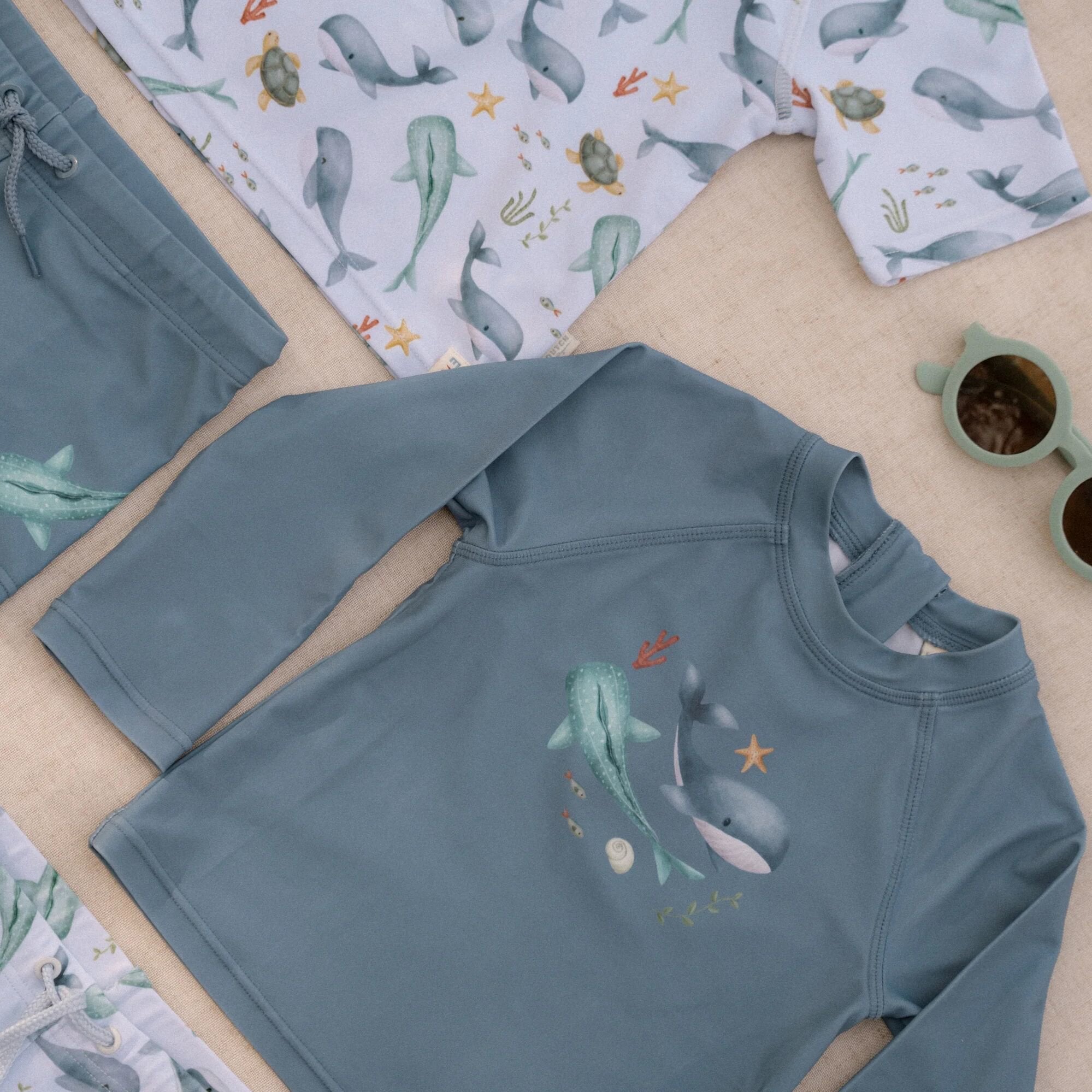 LITTLE DUTCH Swim shirt Long sleeve - Blue - Sea Life Νο 98/104cm - Image 7