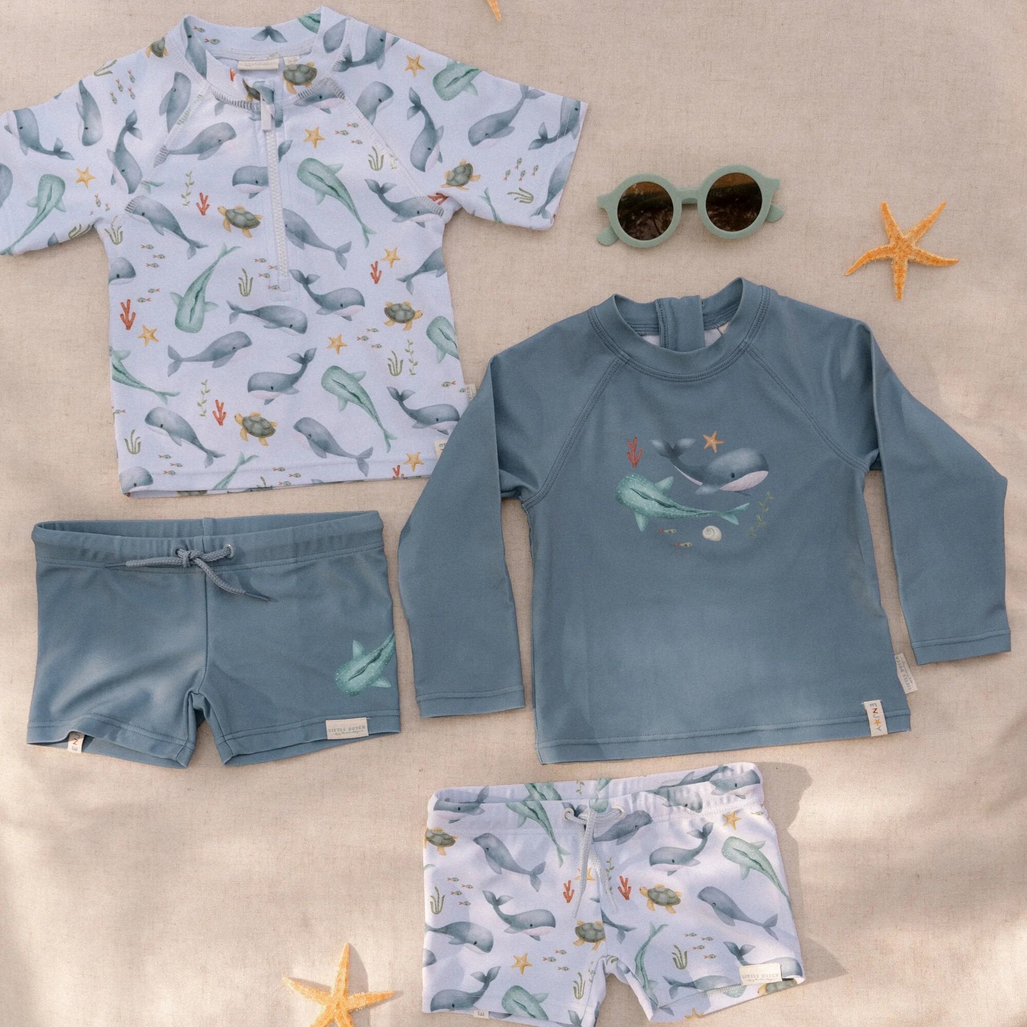 LITTLE DUTCH Swim shirt Long sleeve - Blue - Sea Life Νο 98/104cm - Image 12