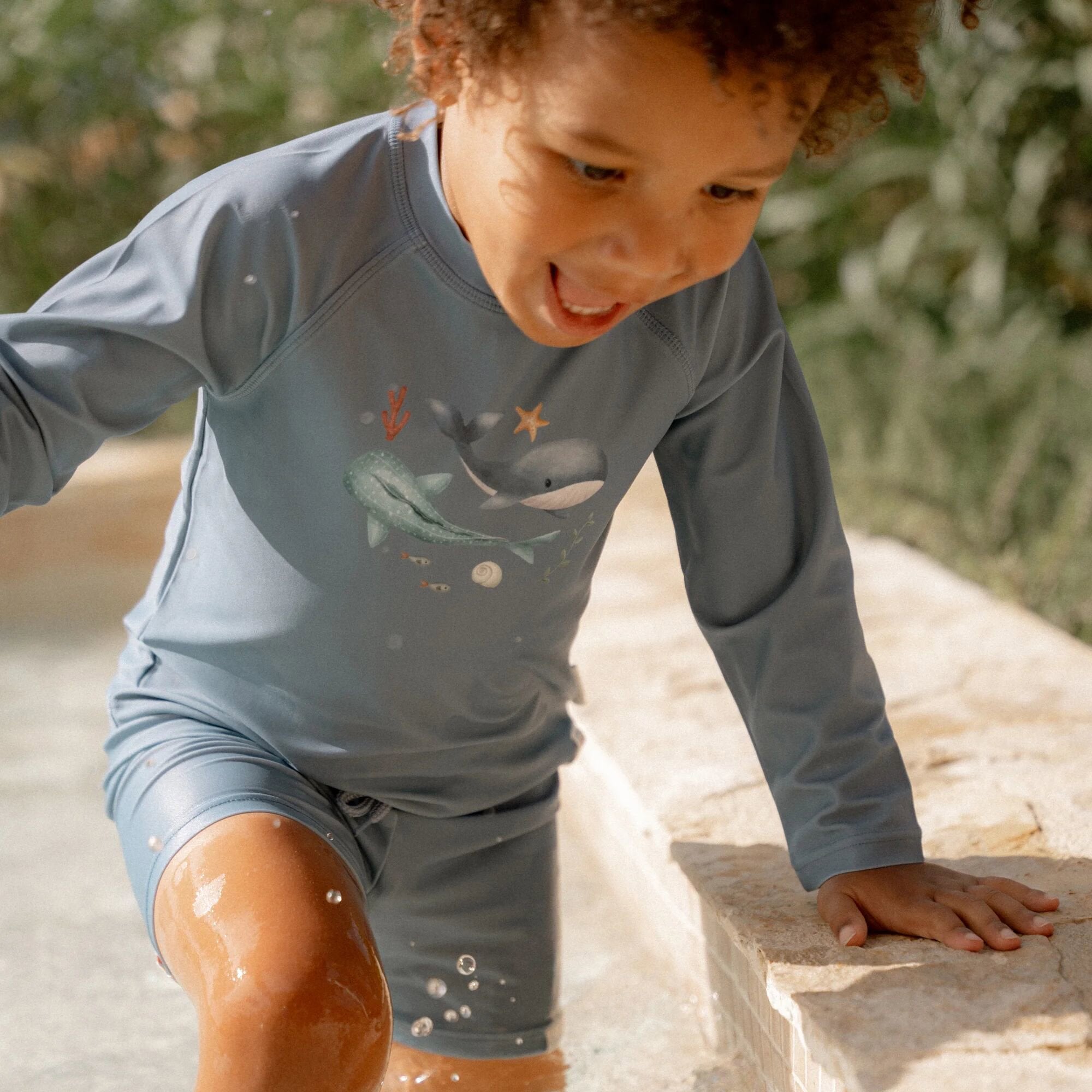 LITTLE DUTCH Swim shirt Long sleeve - Blue - Sea Life Νο 98/104cm - Image 6
