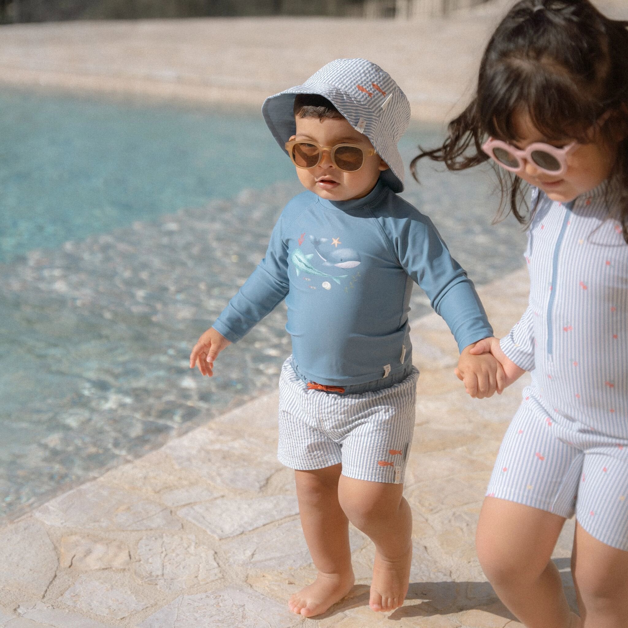 LITTLE DUTCH Swim shirt Long sleeve - Blue - Sea Life Νο 98/104cm - Image 4