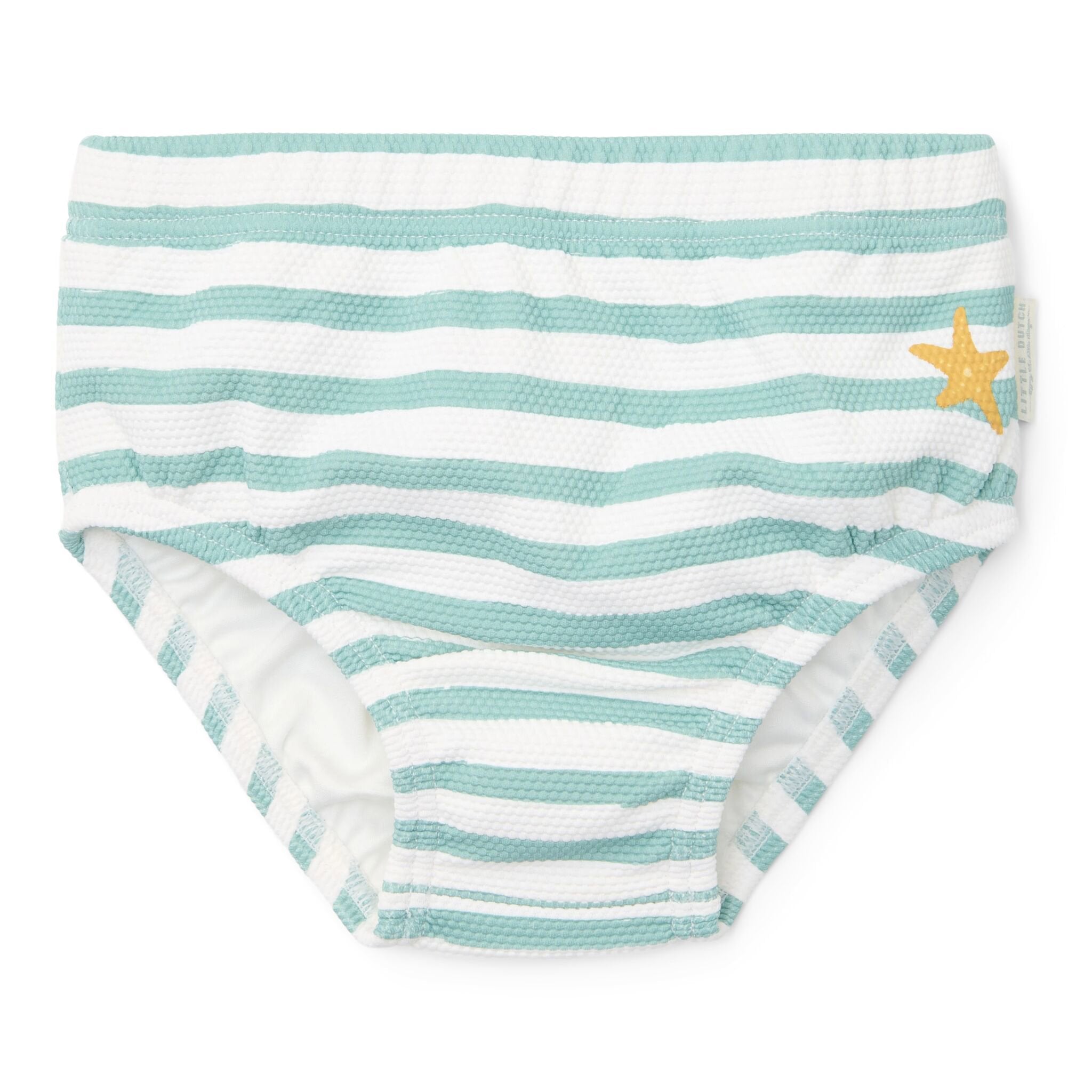 LITTLE DUTCH Swimming diaper - Green - Seasashells and Stripes Νο 86/92cm
