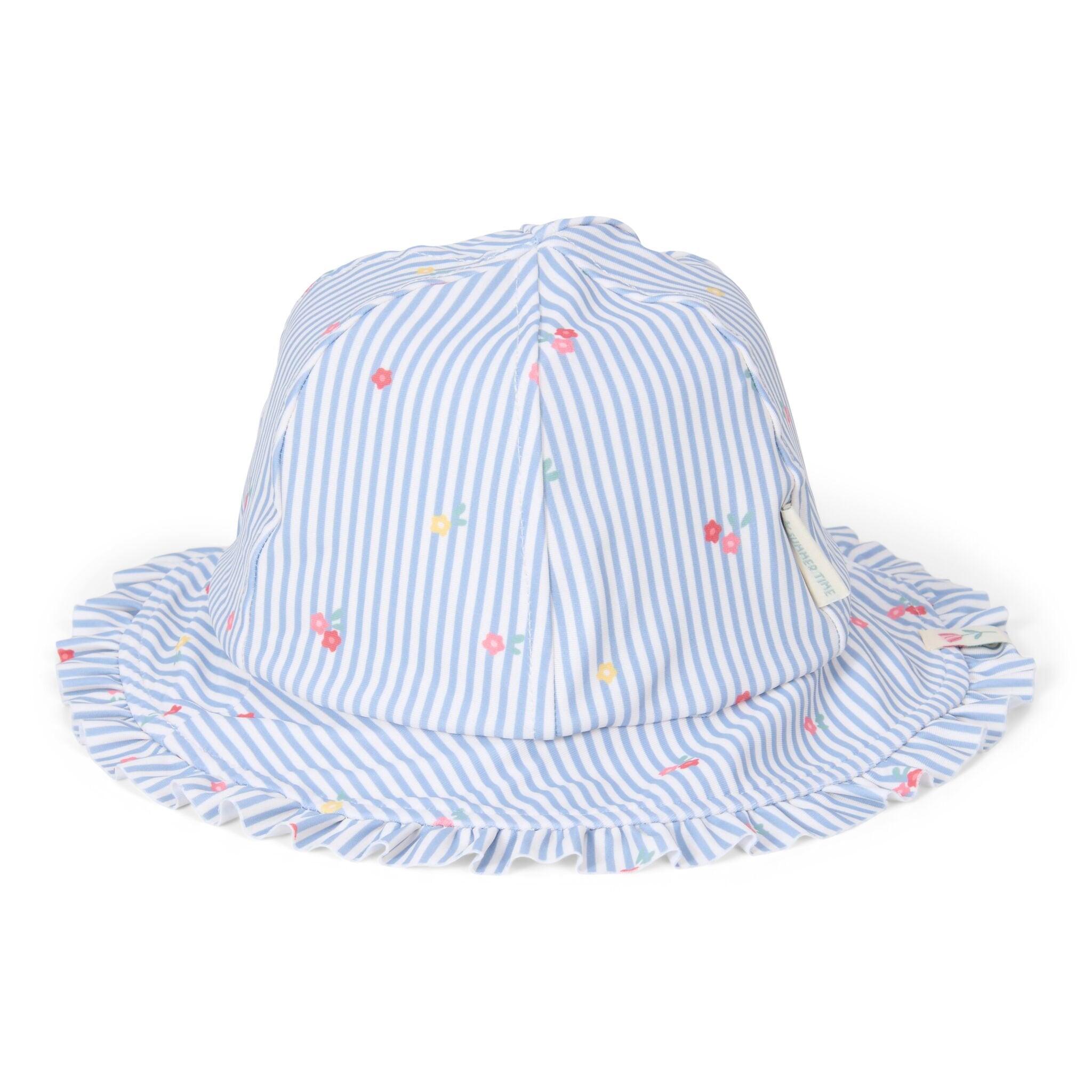 LITTLE DUTCH Sun hat - Blue - Sunny Flowers Νο 3 (48,5-50cm)