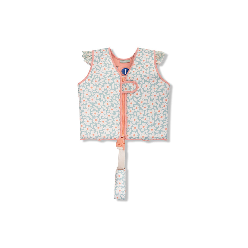 Swim Essentials-Swimming Vest 3-6 yrs Green Flowers