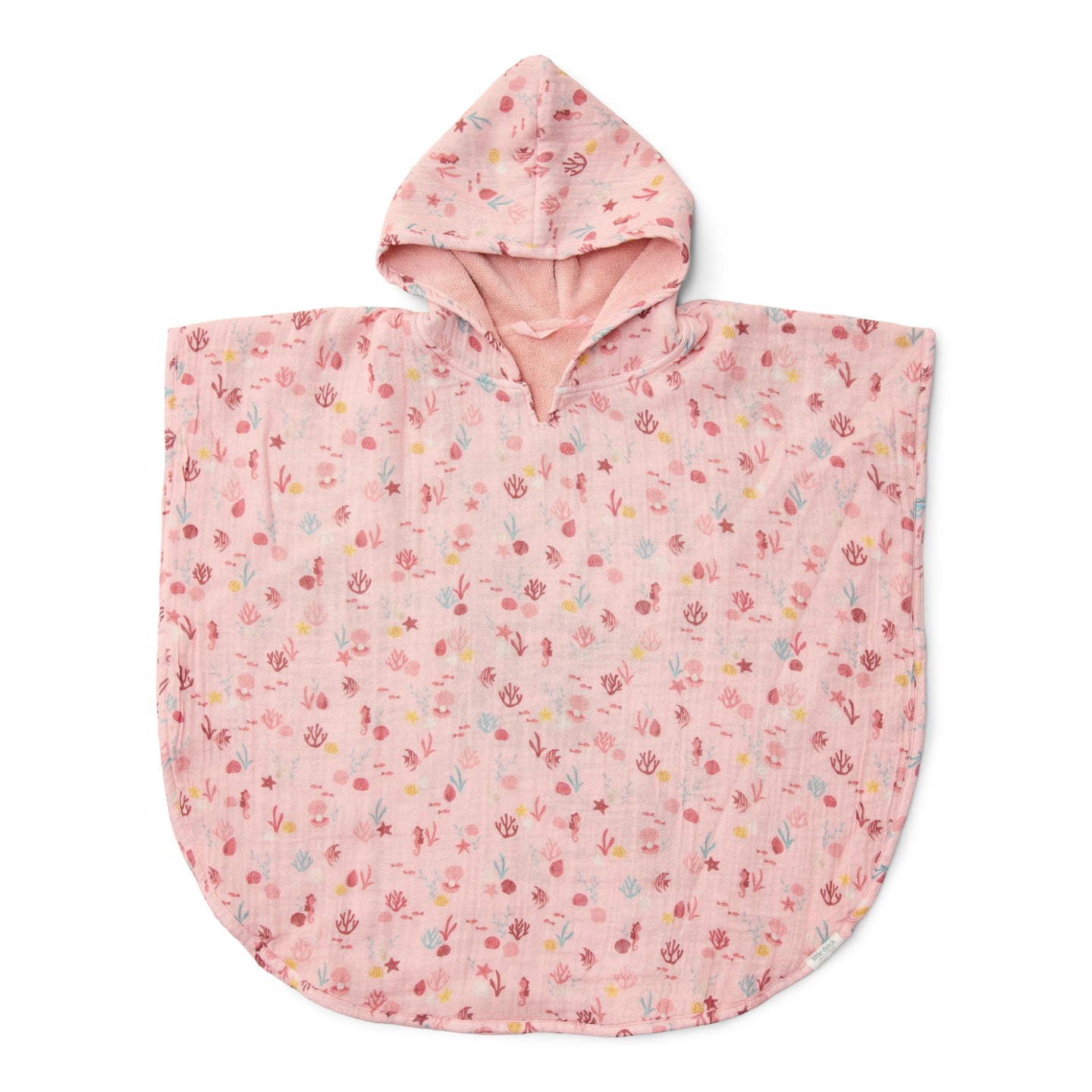 LITTLE DUTCH Poncho Ocean Treasures pink