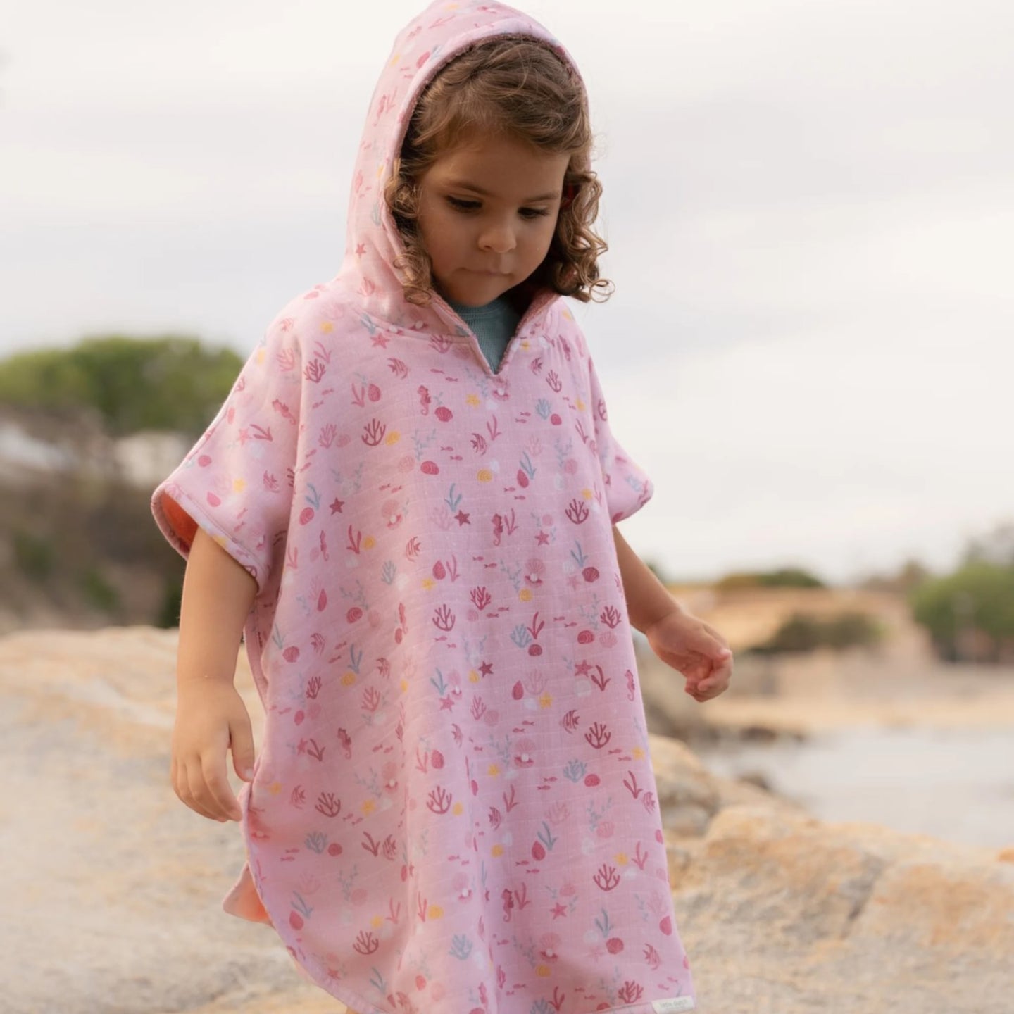 LITTLE DUTCH Poncho Ocean Treasures pink - Image 2