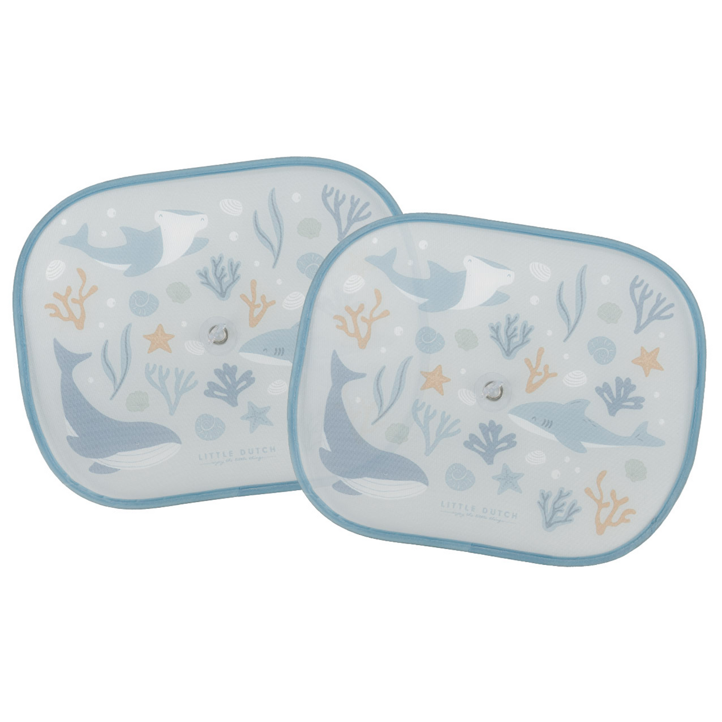 LITTLE DUTCH. Ocean Dreams Car Sunshade Blue - Image 3