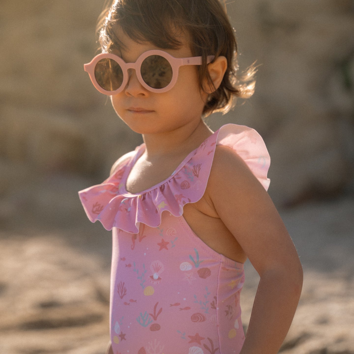 LITTLE DUTCH Sunglasses roung Light Pink - Image 2