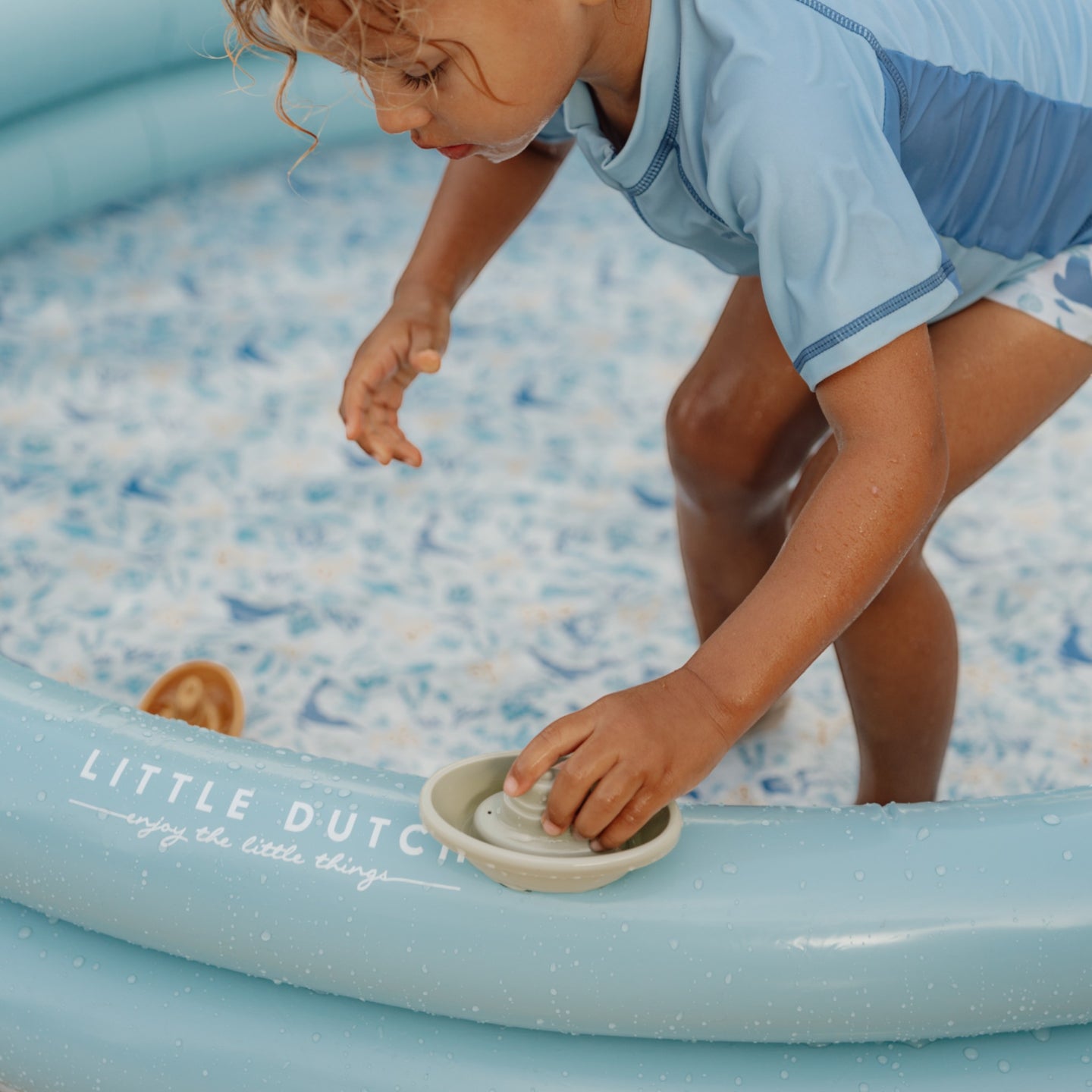 LITTLE DUTCH. Inflatable pool Ocean Dreams Blue 150 cm. - Image 3