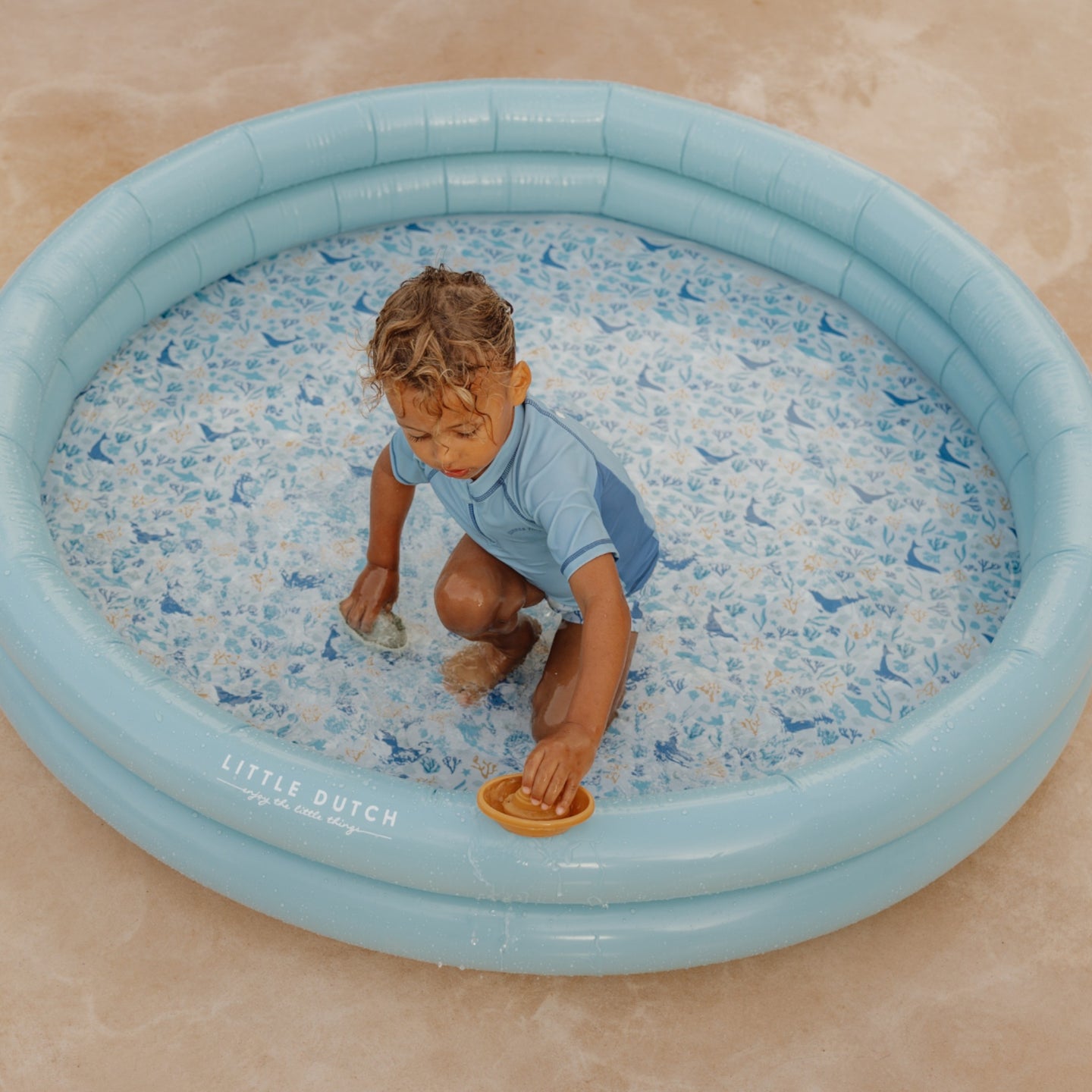 LITTLE DUTCH. Inflatable pool Ocean Dreams Blue 150 cm. - Image 4