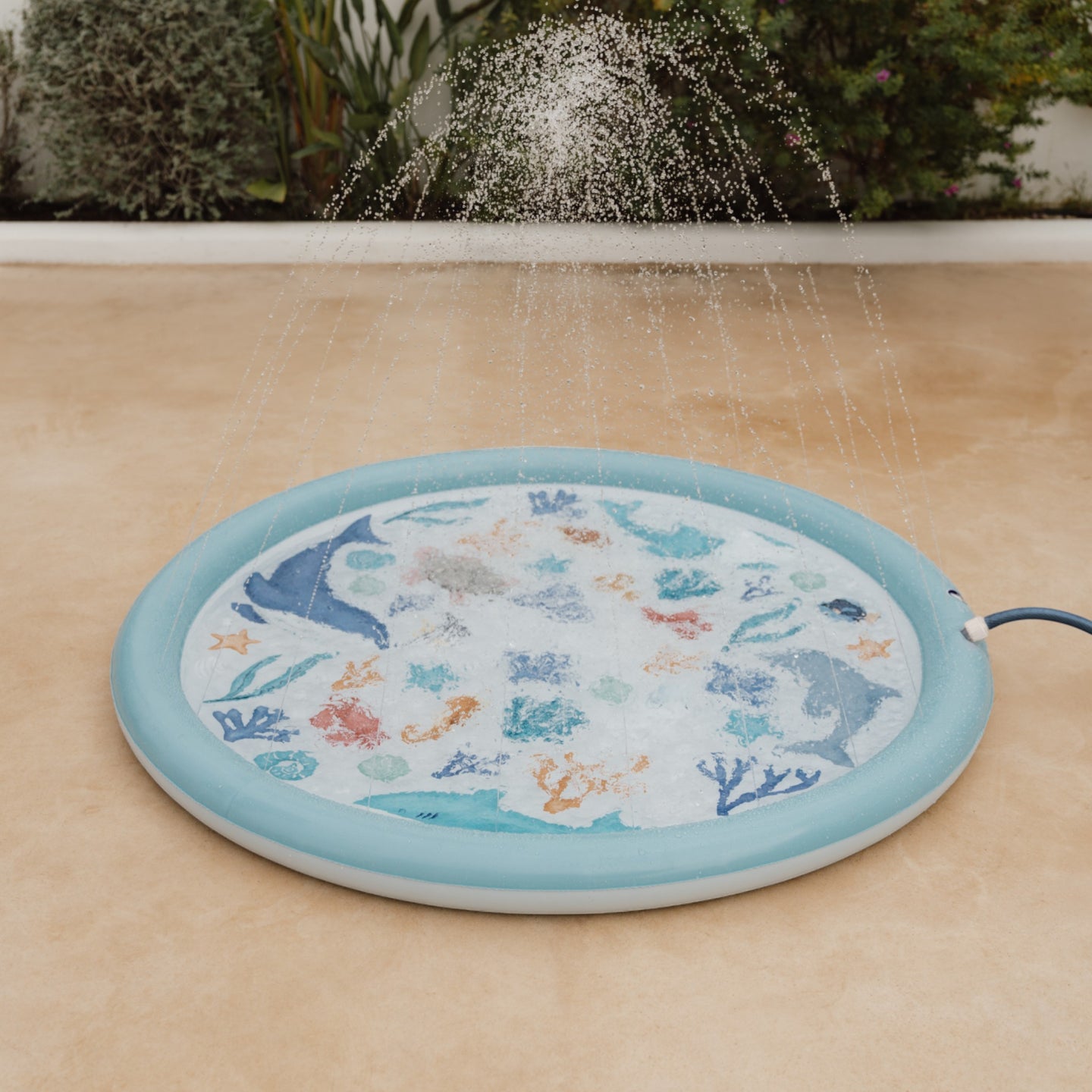LITTLE DUTCH Inflatable play mat Sprinkler Ocean Dreams Blue 150 cm - Image 3