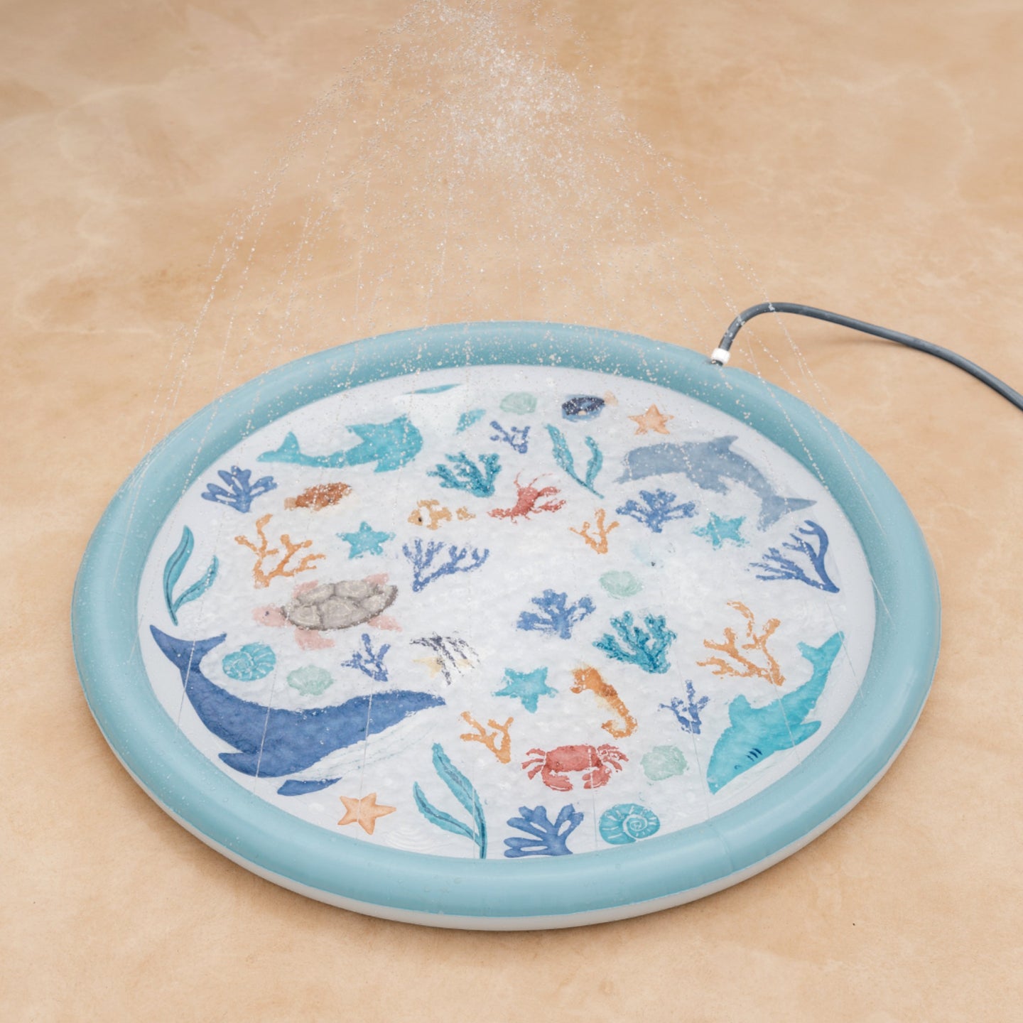 LITTLE DUTCH Inflatable play mat Sprinkler Ocean Dreams Blue 150 cm - Image 5