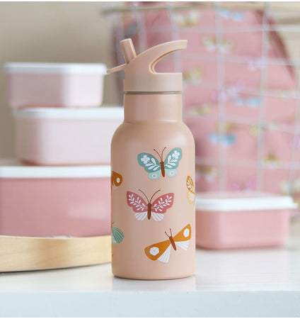 A Little Lovely Company Stainless steel drink bottle 350ML Butterflies - Image 2