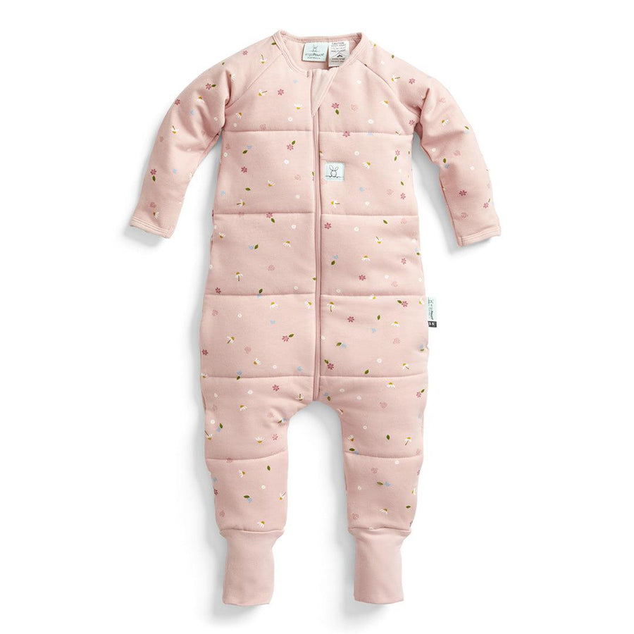 ergoPouch Organic Winter Long Sleeved Sleep Onesie - 2.5 TOG - Daisies 12-24m