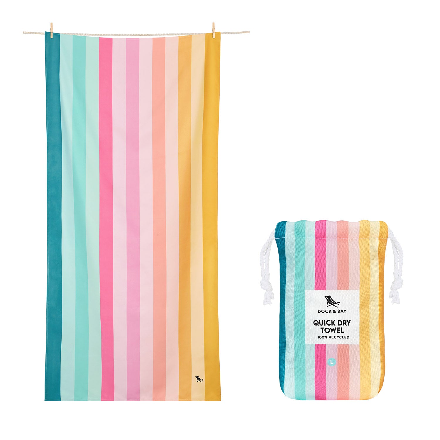 Dock & Bay Quick Dry Towel-Beach-Coastal Candy-Large (160x90cm)