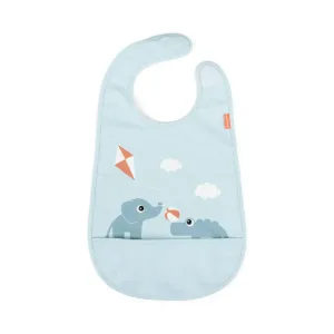 Done by Deer Bib w/velcro - Playground - Blue