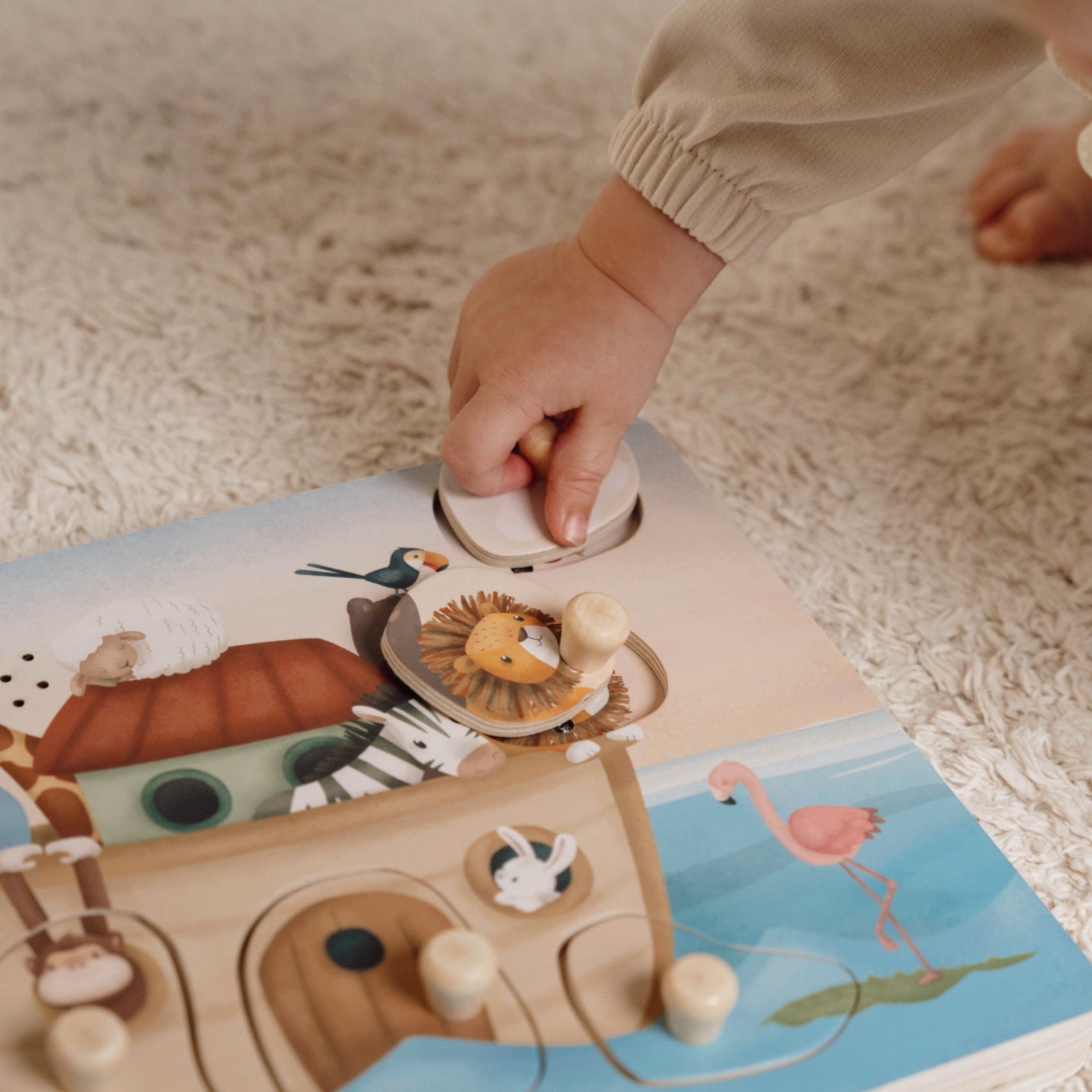 LITTLE DUTCH. Wooden puzzle with sounds Noah's Ark FSC - Image 4