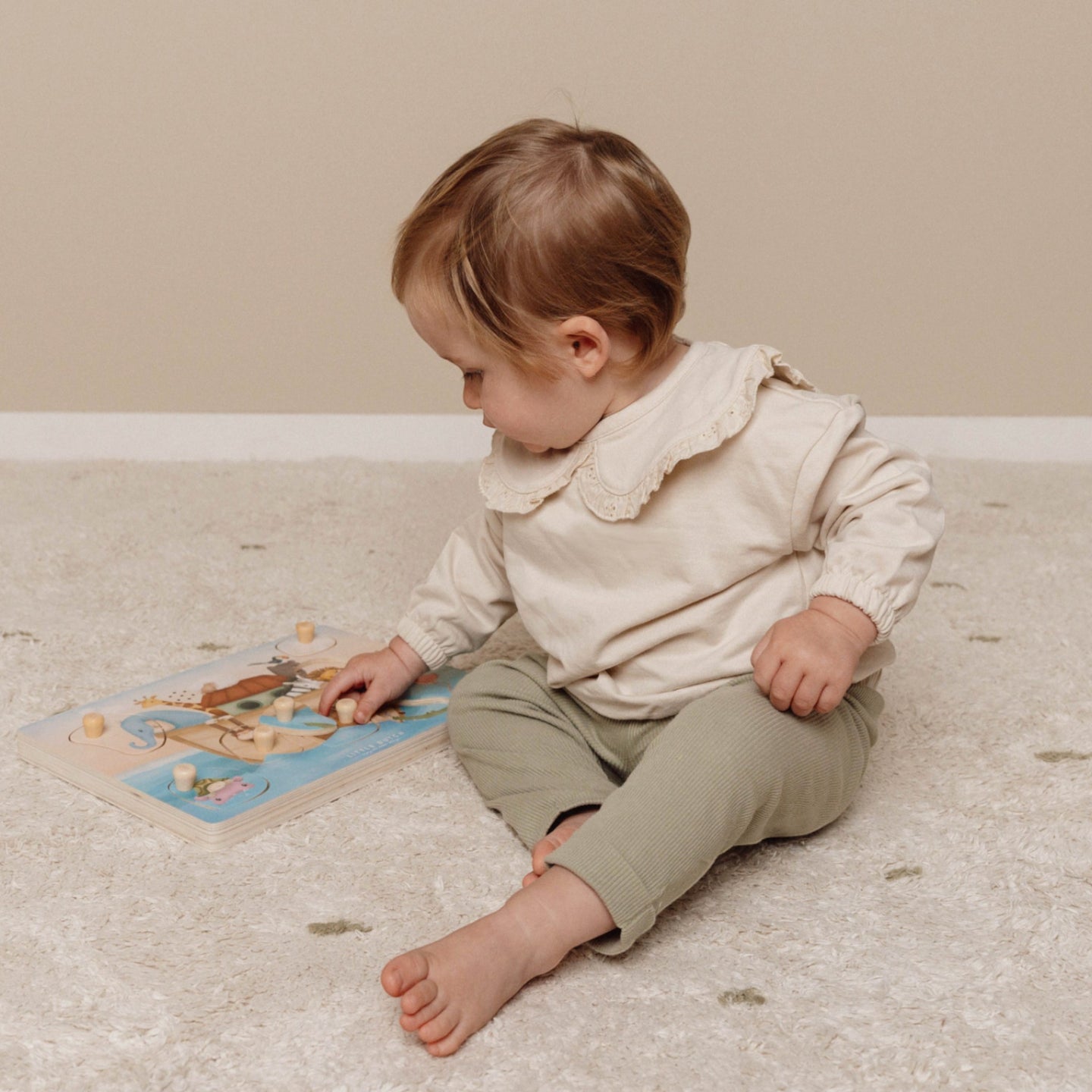 LITTLE DUTCH. Wooden puzzle with sounds Noah's Ark FSC - Image 7
