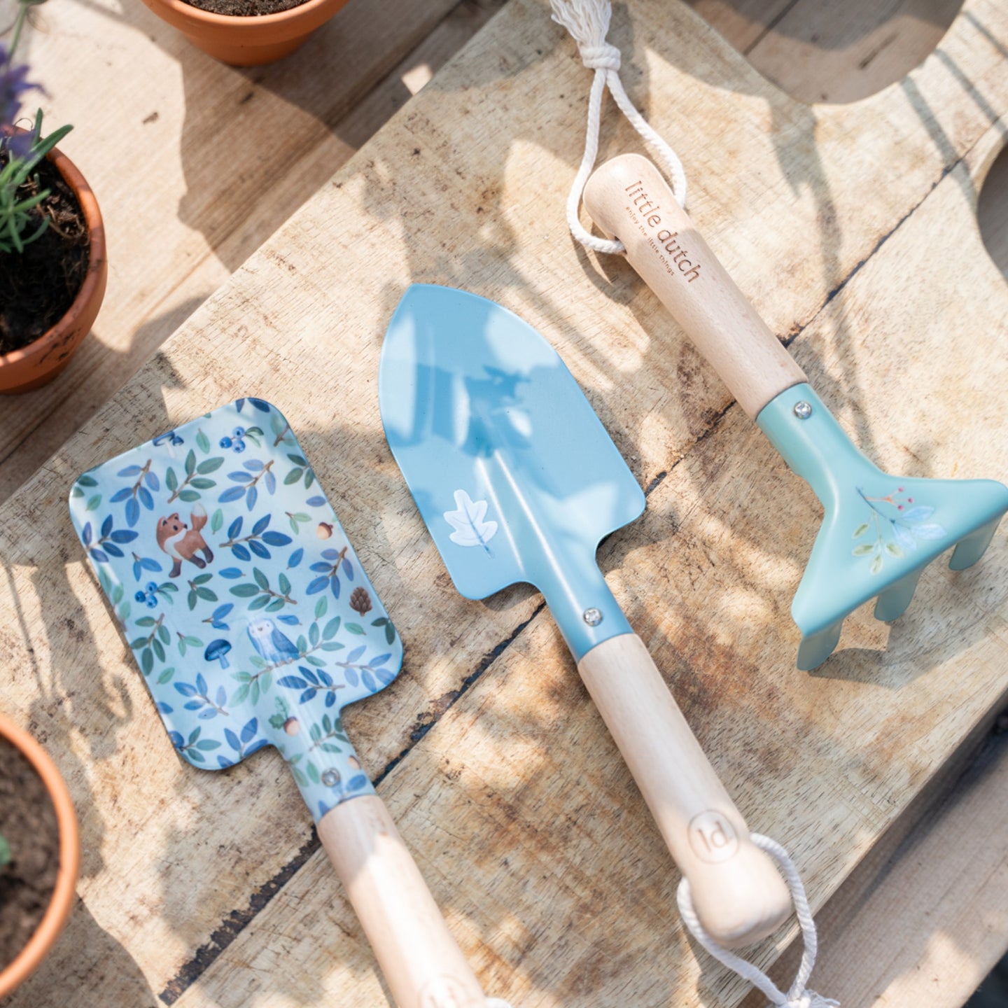 LITTLE DUTCH. Forest Friends FSC children's garden tool set - Image 6