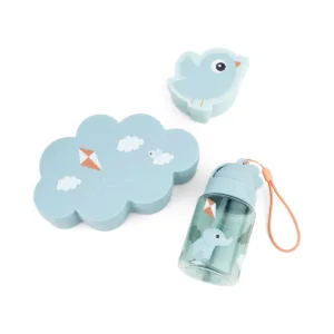 Done by Deer Lunch & snack box w/straw bottle - Playground - Blue