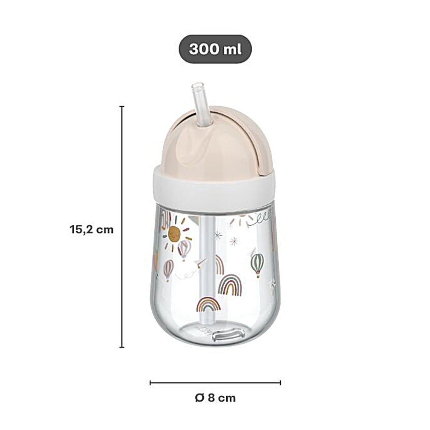 LITTLE DUTCH. Educational cup with straw 300 ml - Fairy Garden - Image 3
