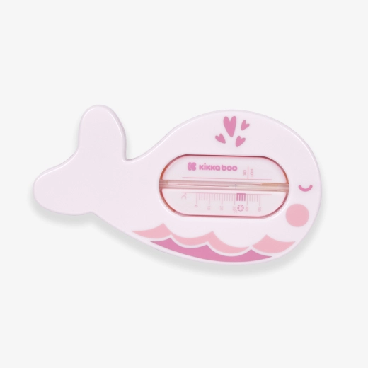 Bath thermometer Whale Pink