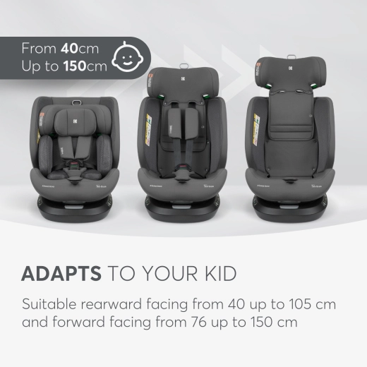 Car seat 40-150 cm i-Hike i-SIZE Dark Grey 2025 - Image 9