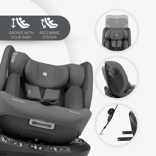Car seat 40-150 cm i-Hike i-SIZE Dark Grey 2025 - Image 10