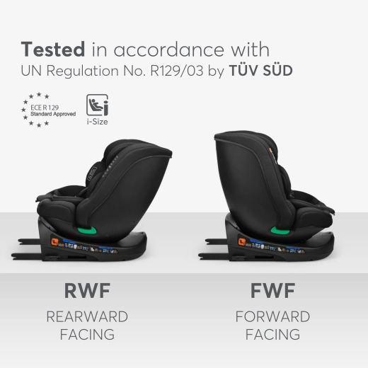 Car seat 40-150 cm i-Round i-SIZE Black - Image 6