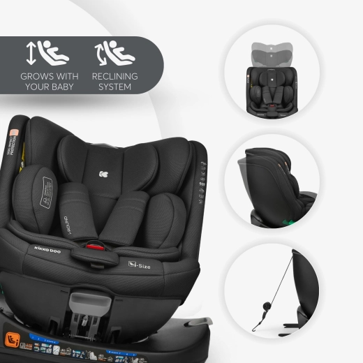 Car seat 40-150 cm i-Round i-SIZE Black - Image 7