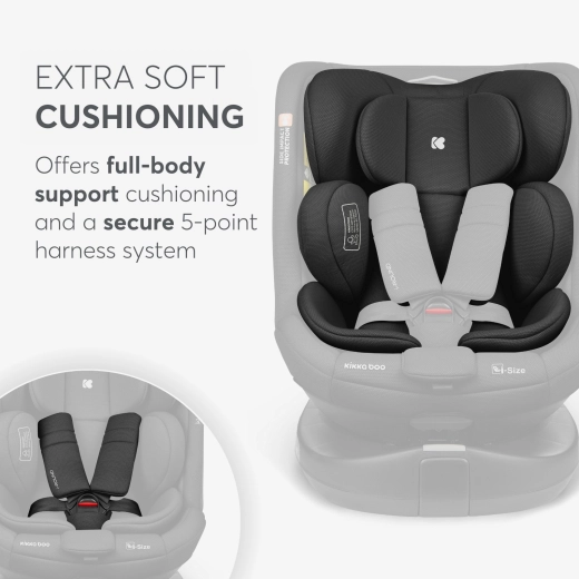Car seat 40-150 cm i-Round i-SIZE Black - Image 9