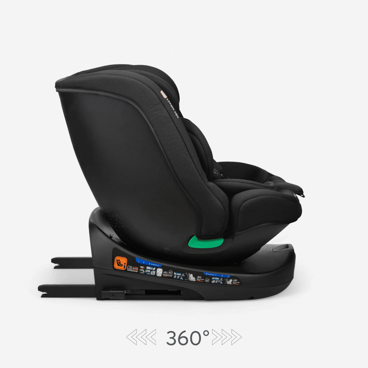 Car seat 40-150 cm i-Round i-SIZE Black - Image 3