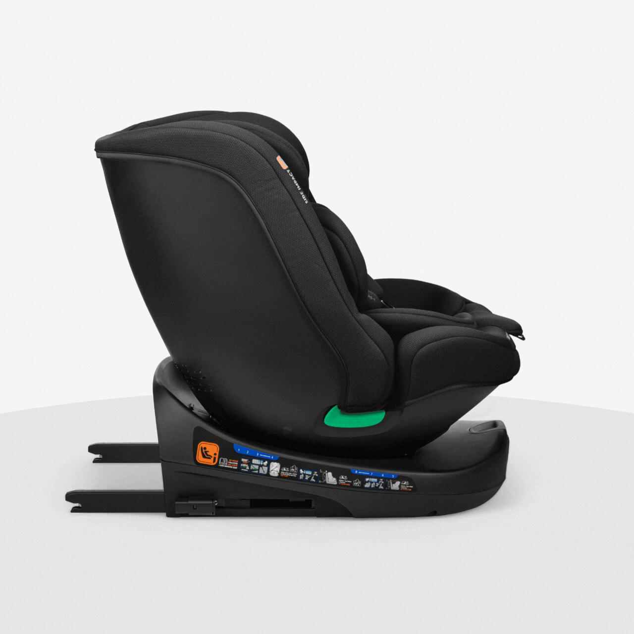 Car seat 40-150 cm i-Round i-SIZE Black - Image 4