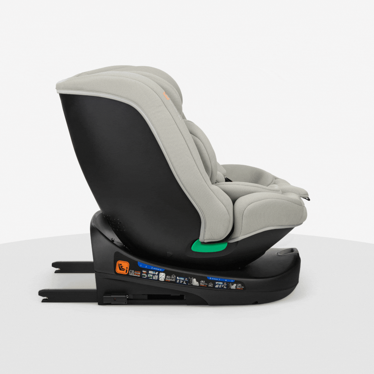 Car seat 40-150 cm i-Round i-SIZE Light Grey - Image 4