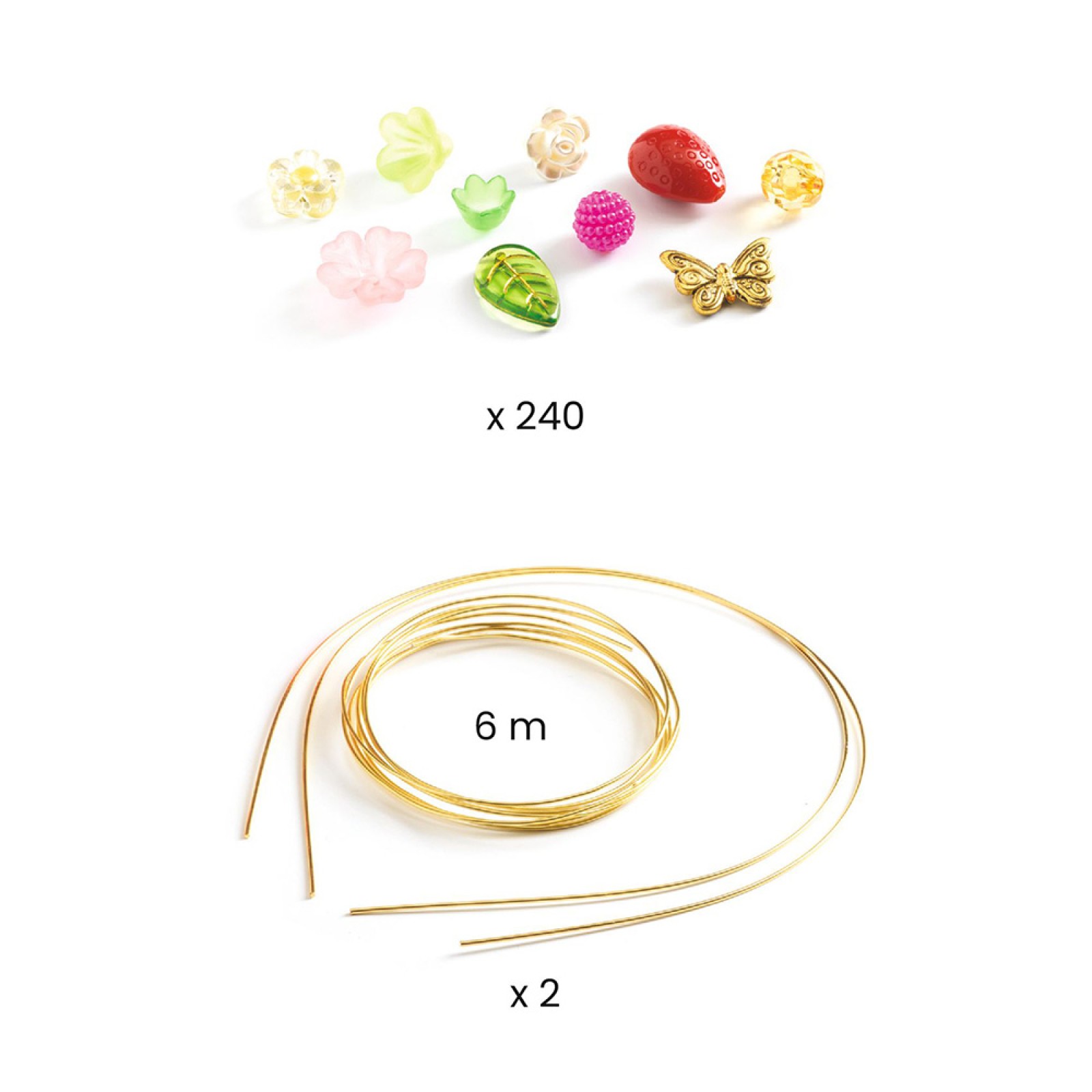 Djeco I make 2 tiaras with various beads 'Pink' - Image 2
