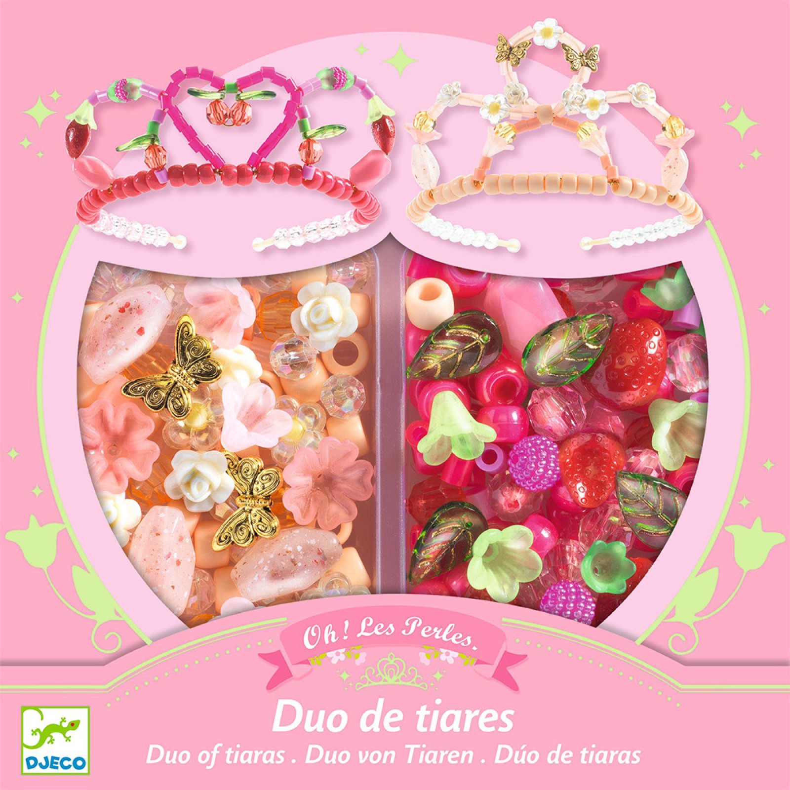 Djeco I make 2 tiaras with various beads 'Pink' - Image 3