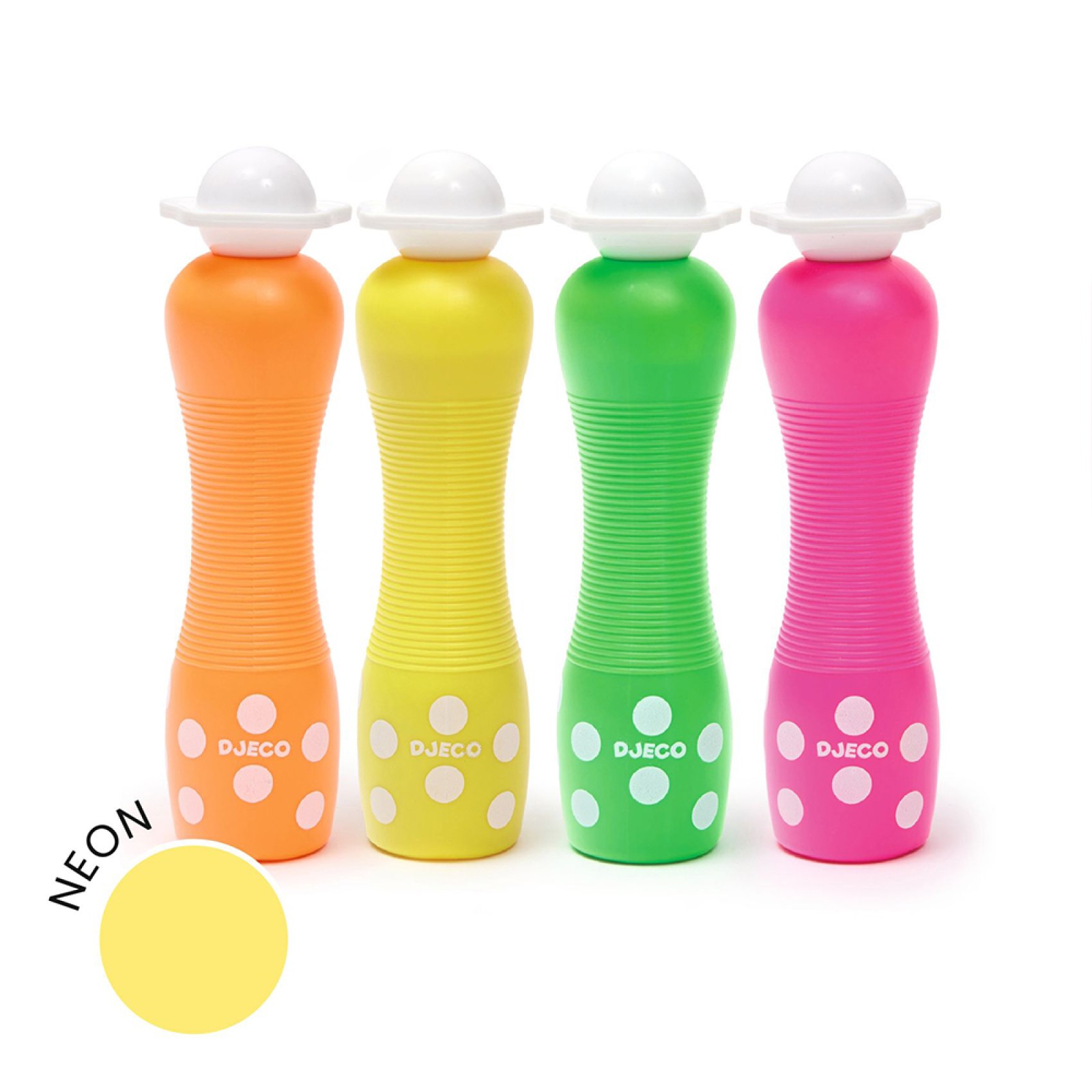 Djeco 4 markers with foam tip neon colors - Image 2