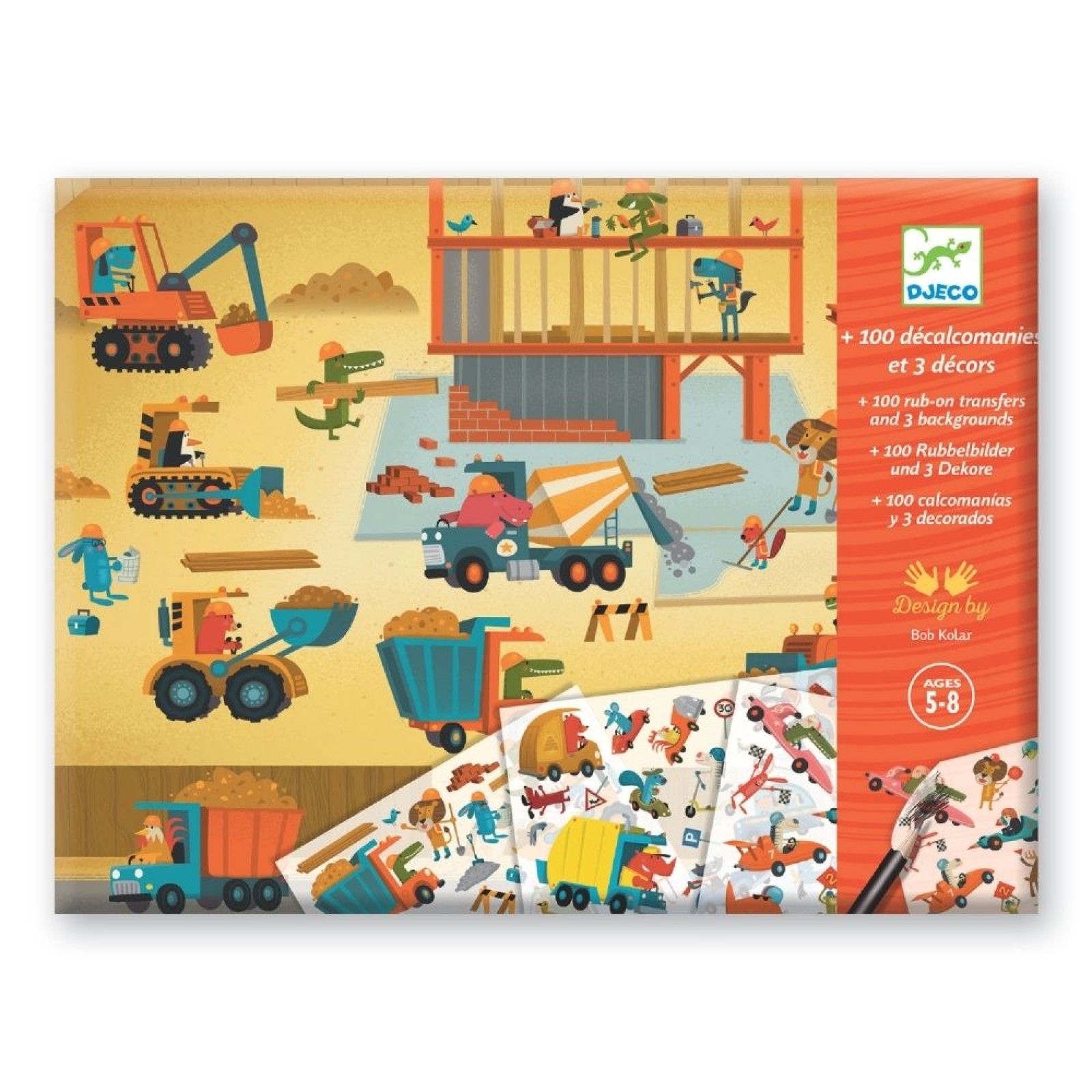 Djeco decals 'Construction site vehicles'
