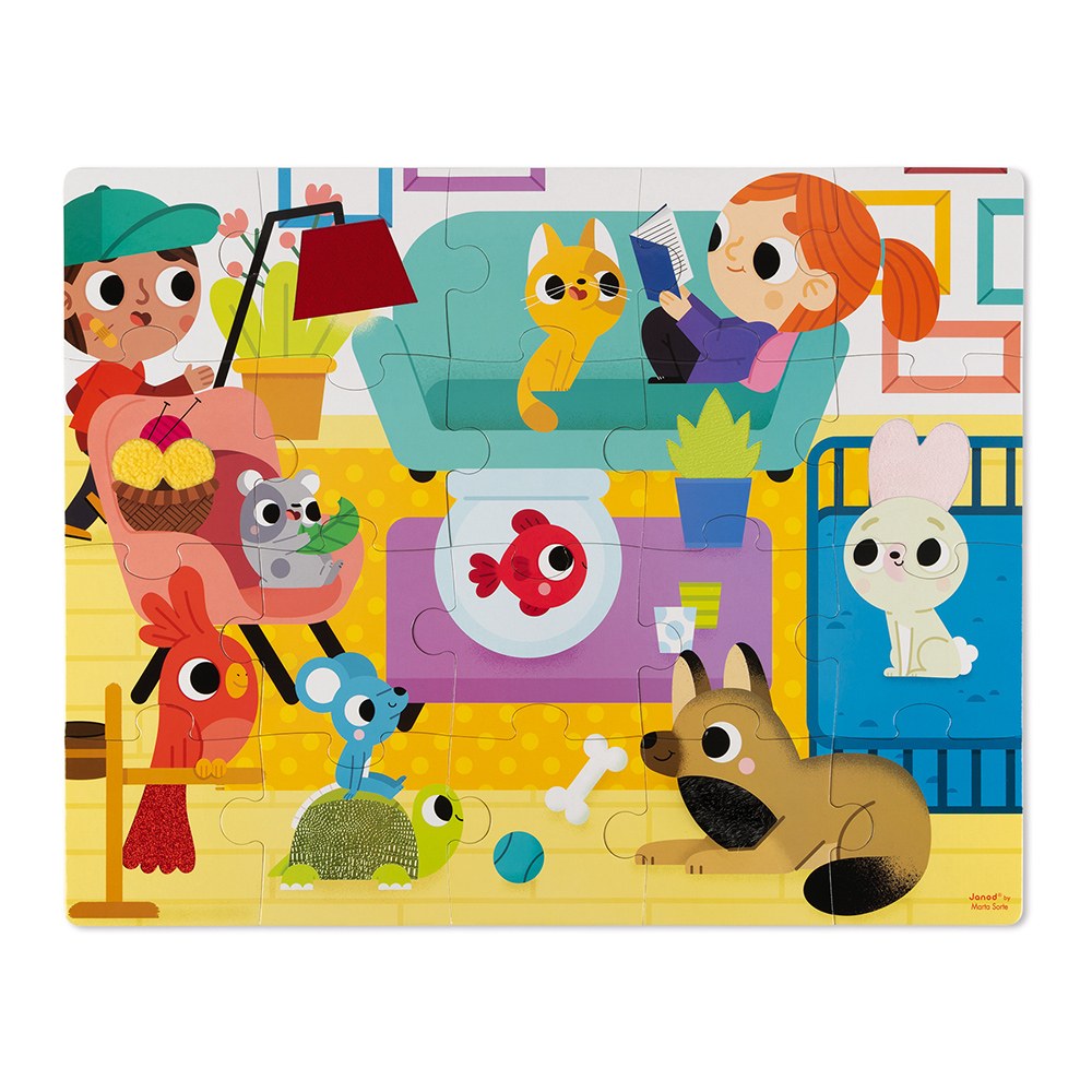 JANOD Tactile Puzzle Pets 20 pieces - Image 3